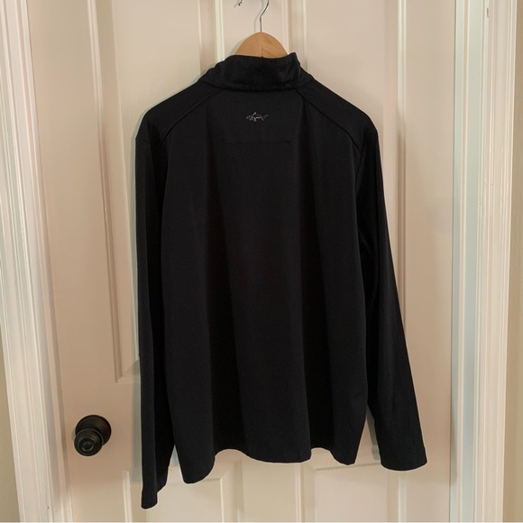 Greg Norman Play Dry Size L Black Pullover 1/2 Zip Light Jacket - Picture 2 of 4